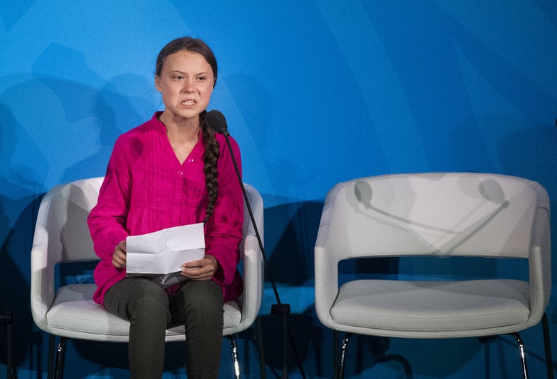 Greta Thunberg talar i FN:s generalförsamling. Foto: Pontus Lundahl/TT Greta Thunberg talar i FN:s generalförsamling. Foto: Pontus Lundahl/TT