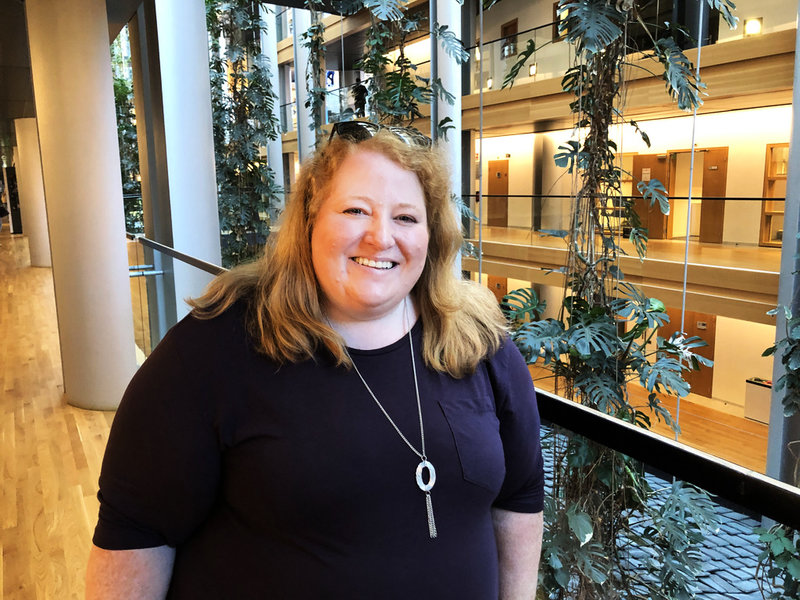 Naomi Long leder det nordirländska Allianspartiet, som gått framåt starkt under de senaste åren. Åren 2019-20 satt hon även i EU-parlamentet, innan Storbritannien lämnade EU. Arkivfoto.