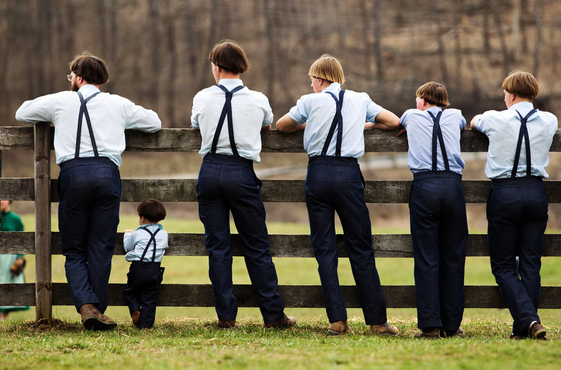 Den religiösa amish-rörelsen kom först till USA i början av 1700-talet. Medlemmarna är bland annat kända för sin sin konservativa inställning till kläder och strävar efter att leva så enkelt som möjligt. Arkivbild.