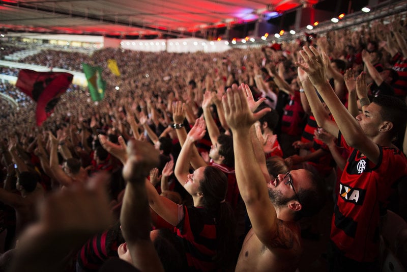 Rio de Janeiro-laget Flamengo är ett av många brasilianska lag som är kända för sina passionerade supportrar. Arkivbild.