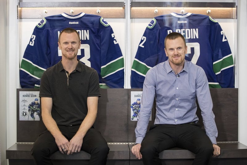 Skulle polisen kunna se skillnad på Daniel och Henrik Sedin? Foto: Darryl Dyck