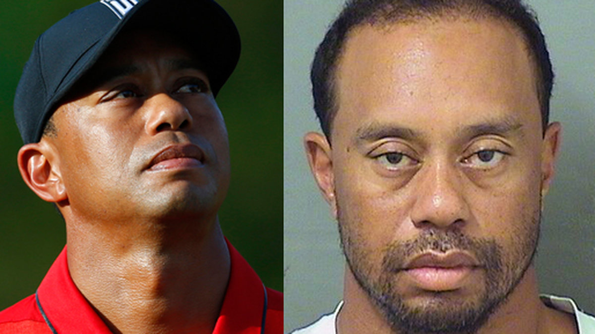 Tiger Woods greps under måndagen av polis.