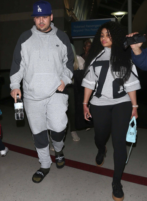 Rob Kardashian och Blac Chyna i Los Angeles. Rob Kardashian och Blac Chyna i Los Angeles.
