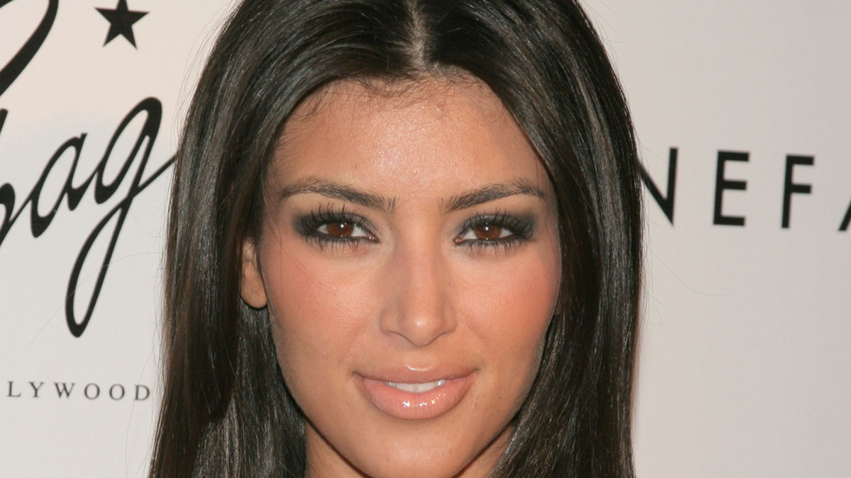 Kim Kardashian innan hon började med Botox och fillers. 