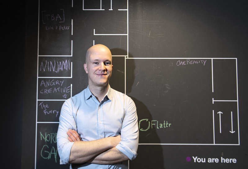 Vd Peter Lübeck på The Game Habitat i Malmö. Arkivbild.