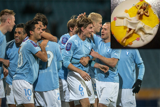 Malmö FF rasar mot spelarnas porrtårta