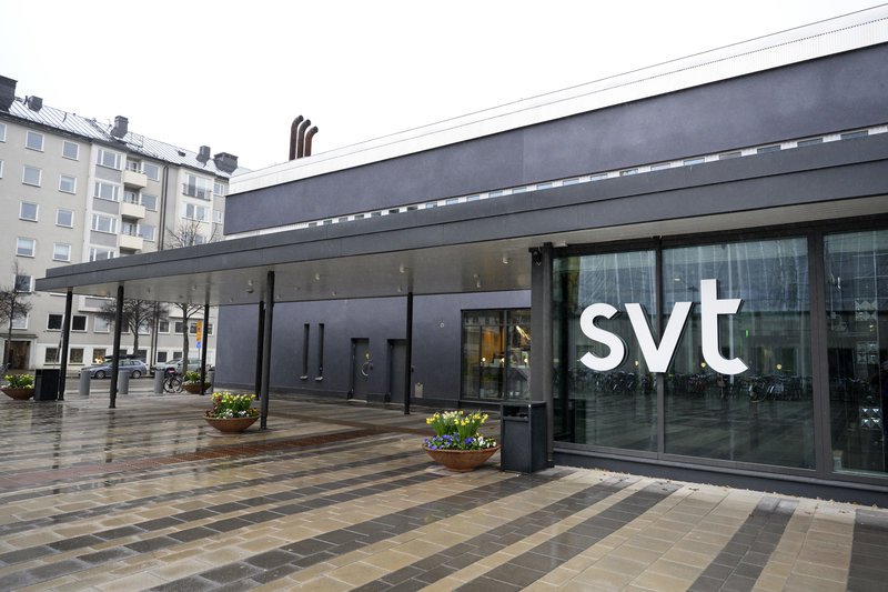 Huvudingången till SVT. Foto: Jessica Gow / TT