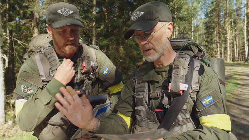 Kristoffer Appelquist och Martin Björk i "Kompani Svan". Foto: Kanal 5