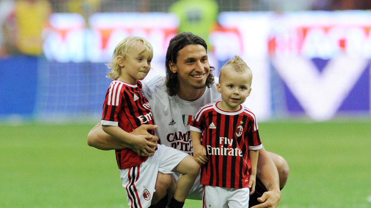 Zlatan med sina barn som han säger betyder allt för honom.