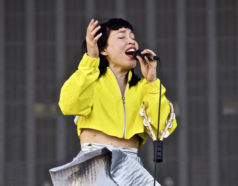 Yukimi Nagano under en spelning med Little Dragon 2015. Foto: Robert Altman/TT 