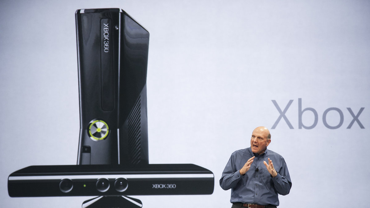 Microsoftchefen Steve Ballmer när vid en presentation 2012.