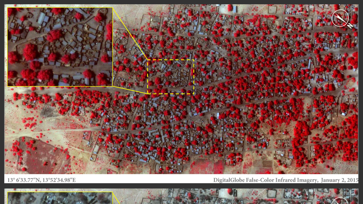 Staden Baga utraderades från kartan av Boko Haram. 