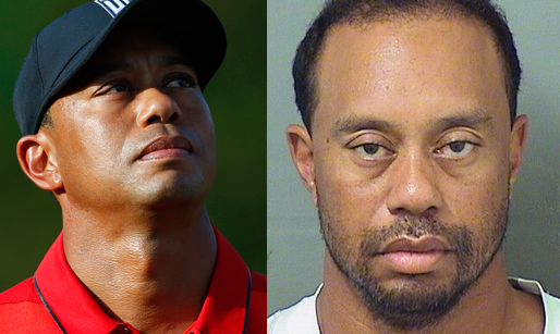 Tiger Woods greps under måndagen av polis.