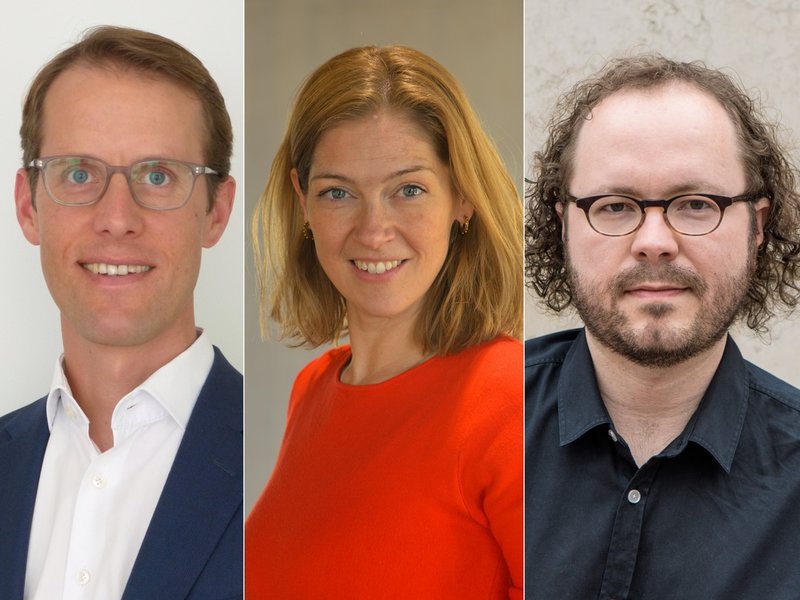 Från vänster: Urs Buscke, Sissela Nutley, James Williams. Pressbilder.