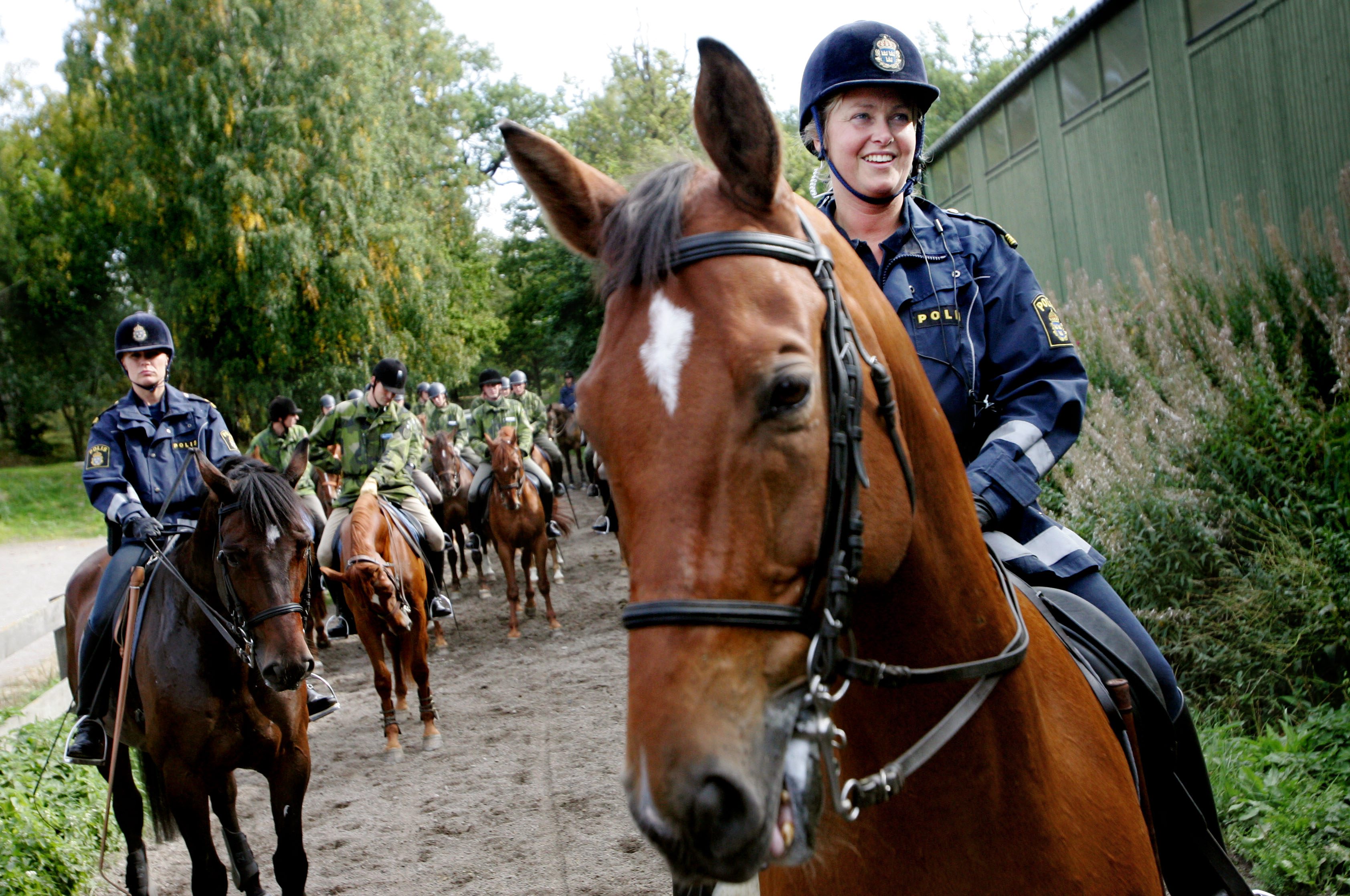 Polismannen ska ha misshandlat sin häst. OBS! Personerna på bilden har inget samband med artikeln.