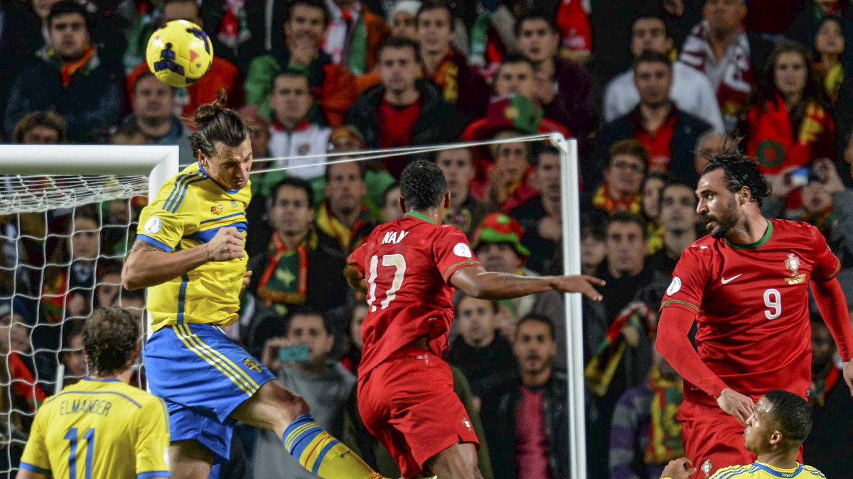 Zlatan och Sverige försvarade sig väl på fasta situationer.