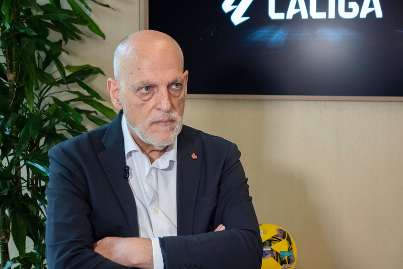 La Liga-bossen Javier Tebas har inte alltid varit den mest populära personen i Real Madrid-led. Arkivbild.