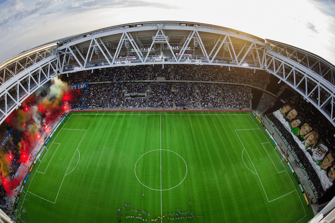 Stockholmsderby mellan Djurgården och Hammarby. Stockholmsderby mellan Djurgården och Hammarby.