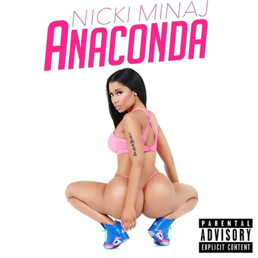 Nicki Minajs omslag till singeln "Anaconda".