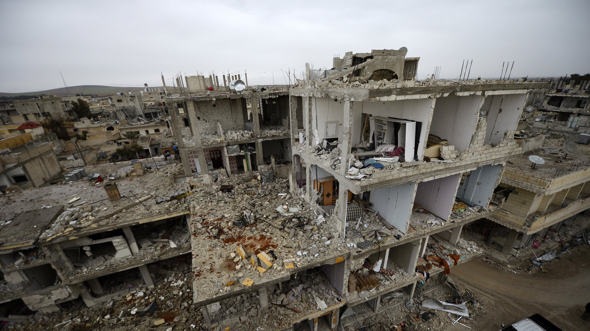 Det finns inte mycket kvar av staden Kobane. 
