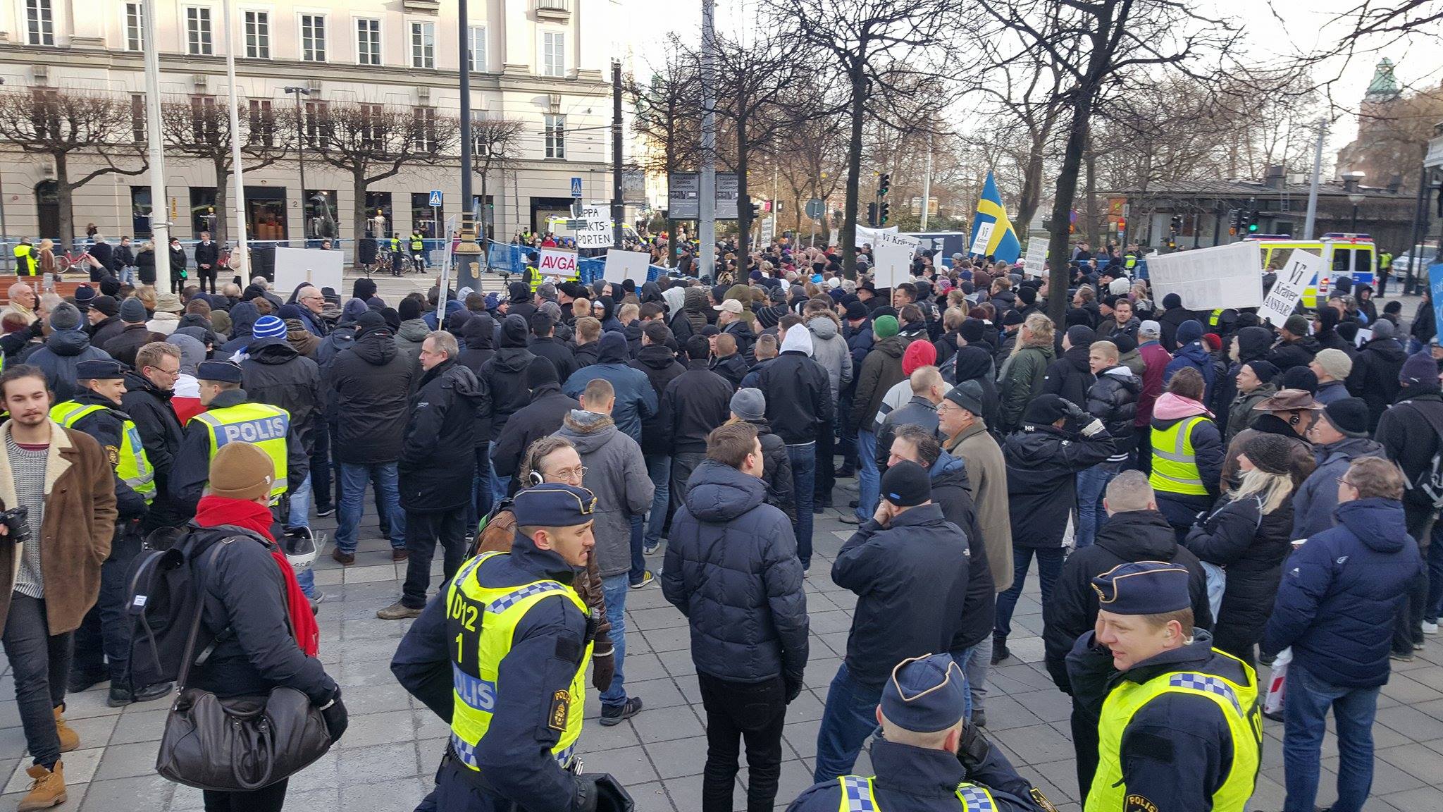 Stor demonstration i centrala Stockholm. Stor demonstration i centrala Stockholm.