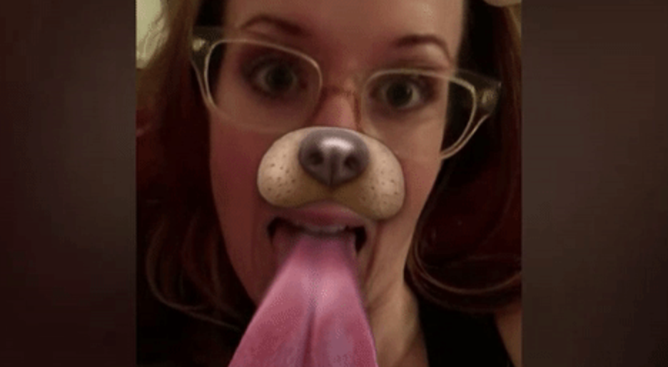 Hundfiltret i Snapchat Hundfiltret i Snapchat