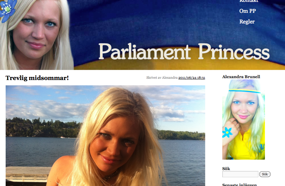 Alexandra Brunells blogg Parliament Princess. 