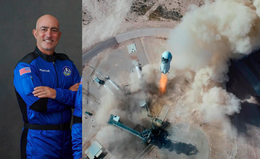Amazon-miljardären Jeff Bezos gör sig redo för rymdfärden ombord på New Shepard