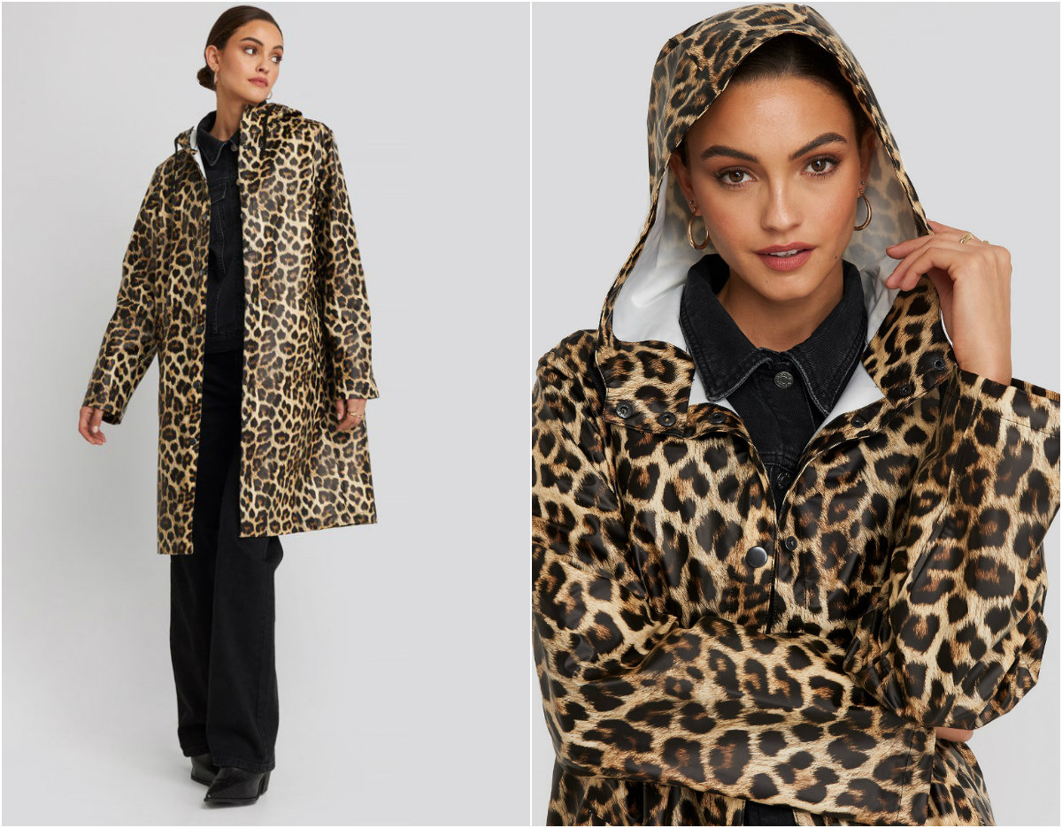 Leopardmönstrad regnkappa Leopardmönstrad regnkappa
