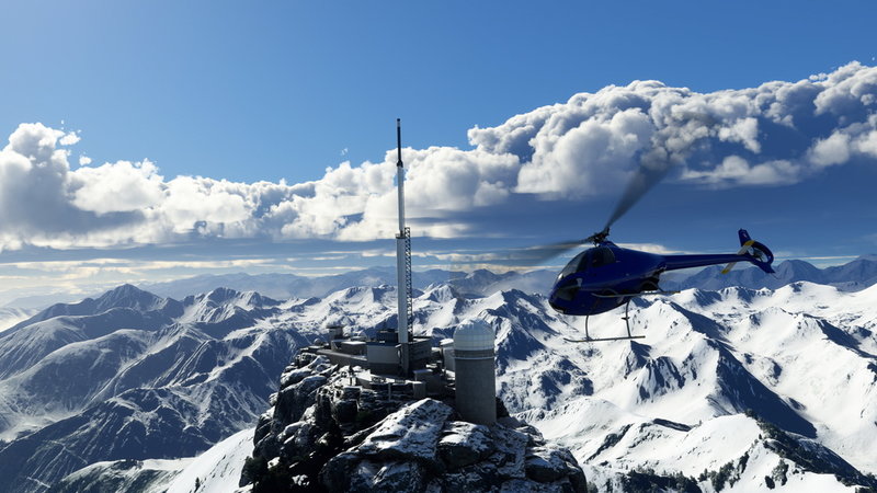 Helikoptrar blir flygbara i 'Microsoft flight simulator'. Pressbild.