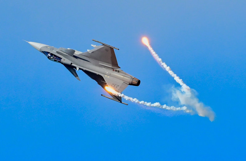 Gripen-plan skulle kunna användas i Grönlands försvar. Arkivbild.