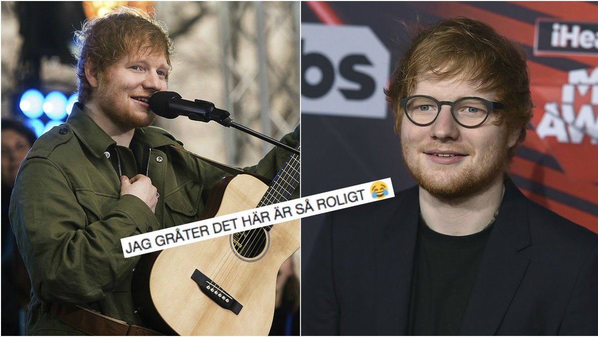 Världsstjärnan Ed Sheeran skulle ta en fanbild. 