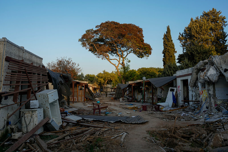 Kfar Azza var den kibbutz som drabbades värst under Hamas massaker den 7 oktober.