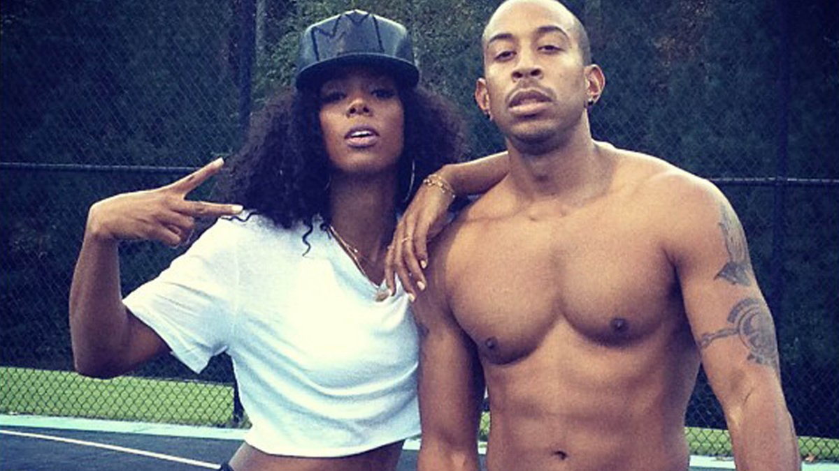 Kelly Rowland och Ludacris sportar.