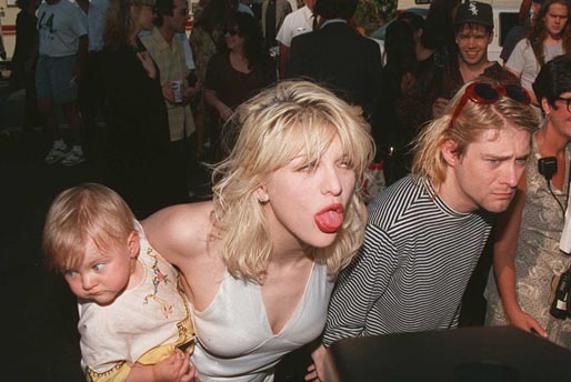 Frances Bean, Courtney Love och Kurt Cobain.