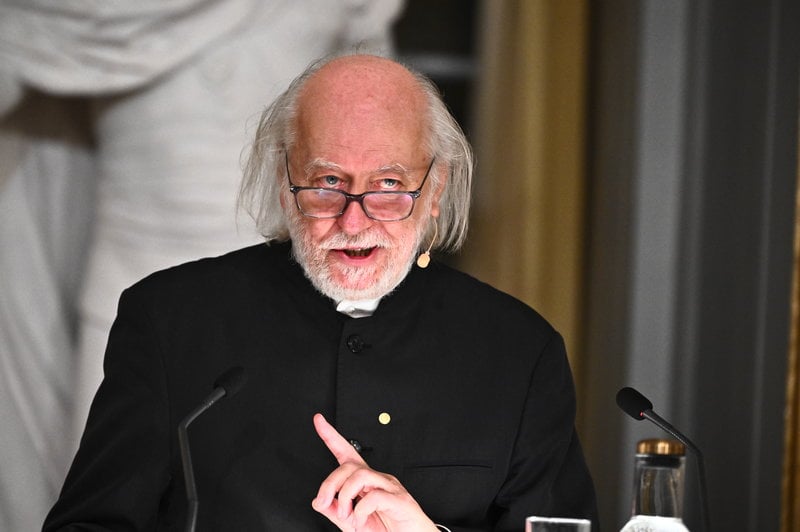 László Krasznahorkai, nobelpristagare i litteratur 2025. Foto: Claudio Bresciani/TT