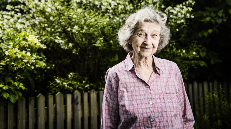 Meta Velander fotograferad inför sin 90-årsdag i augusti 2014. Arkivbild.