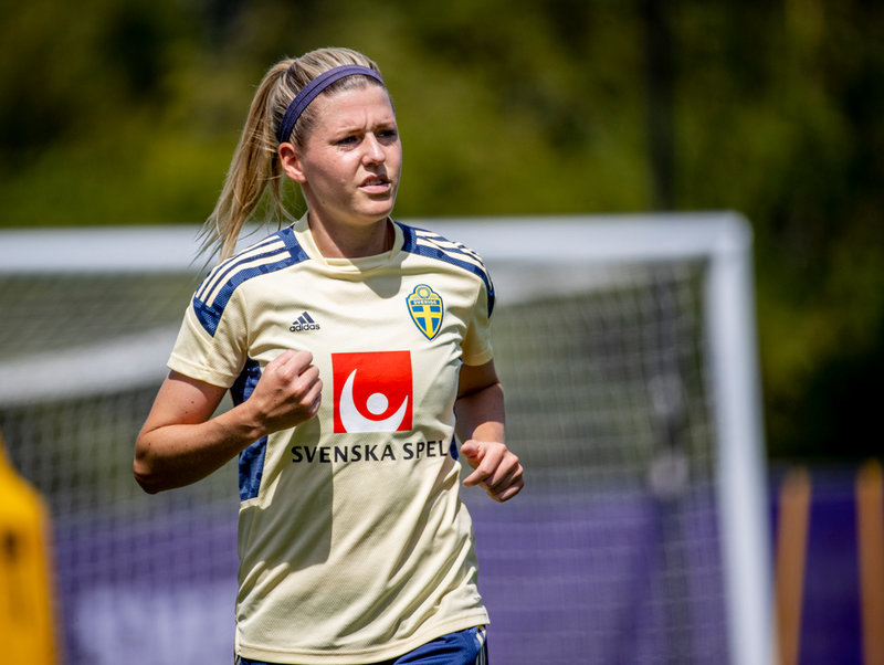 'Det är ju en jättelärdom som vi kan ta oss med till VM', säger Olivia Schough om veckan i Australien. Arkivbild.