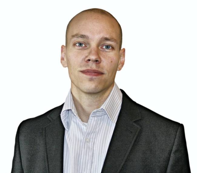 Partiledaren Daniel Höglund.