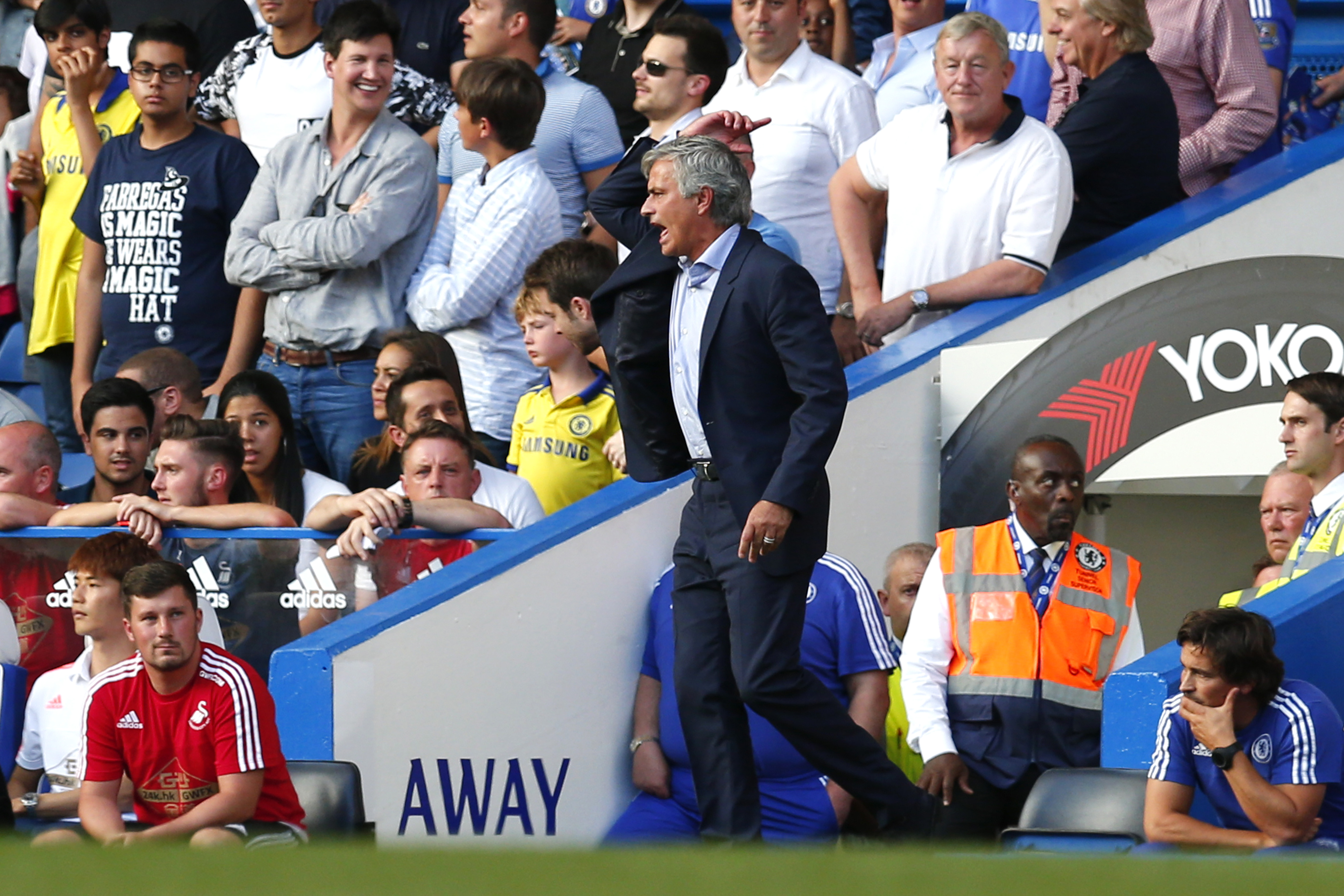 Jose Mourinho är sur.
