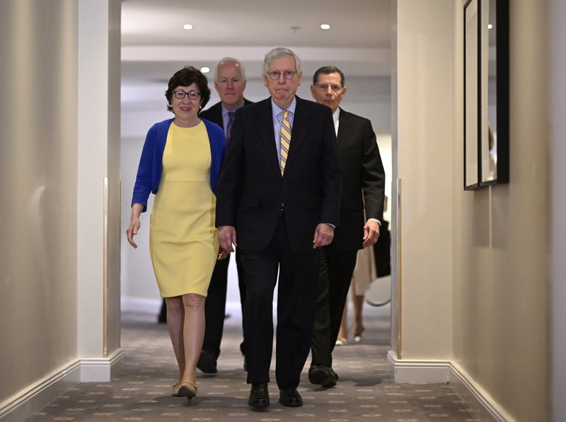 Susan Collins, John Cornyn, Mitch McConnell och John Barrasso besökte Stockholm på söndagen.
