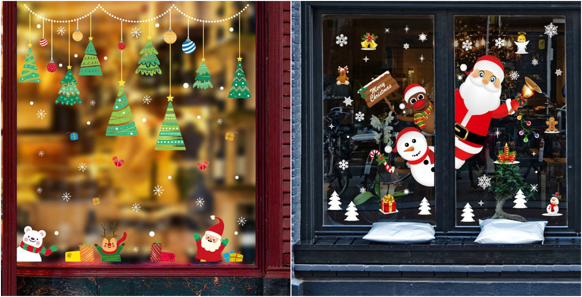 Fönsterdekor med julmotiv