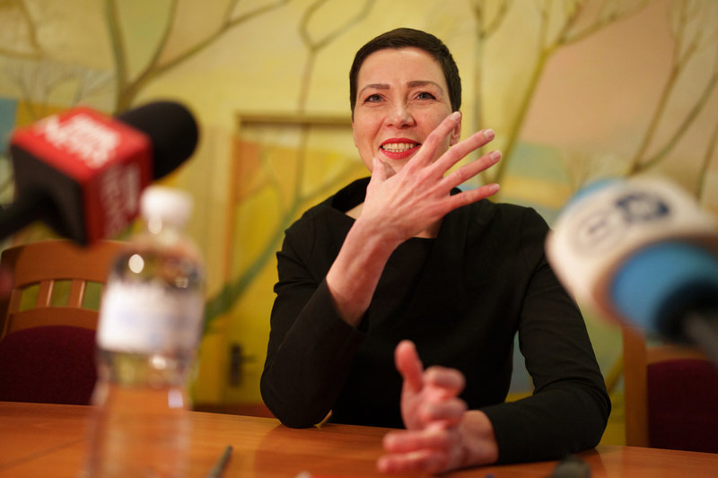Maria Kolesnikova, oppositionsledare i Belarus. Arkivbild.