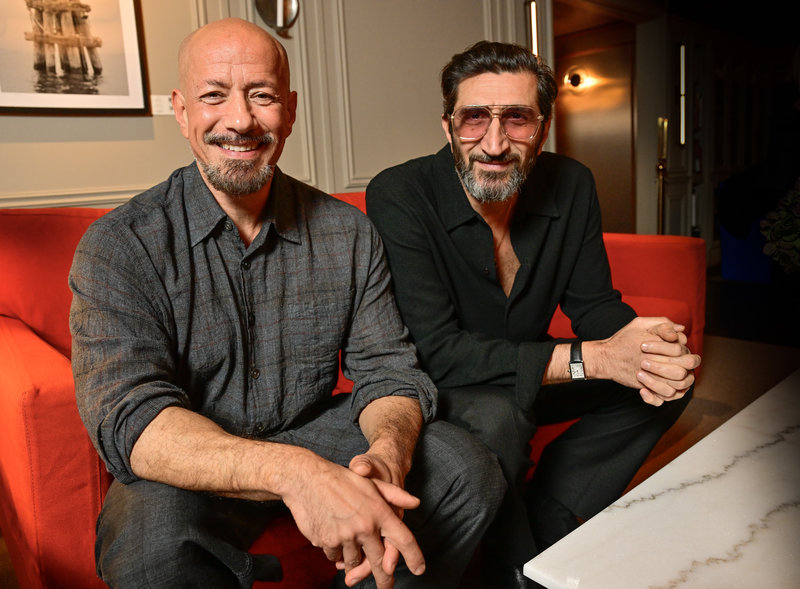Regissören Tarik Saleh och skådespelaren Fares Fares som medverkade I Salehs film Eagles of the republic. Foto: Jonas Ekströmer/TT