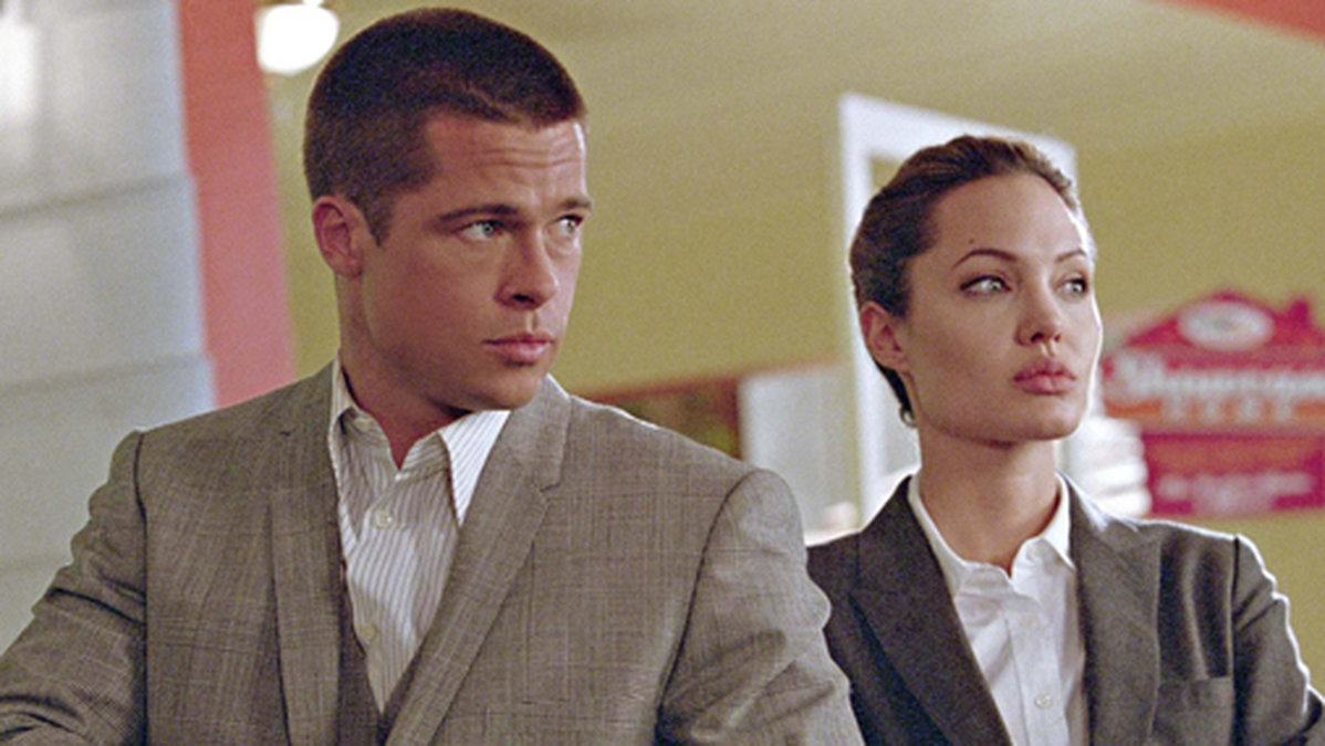 Angelina Jolie och Brad Pitt i Mrs and mrs Smith. 