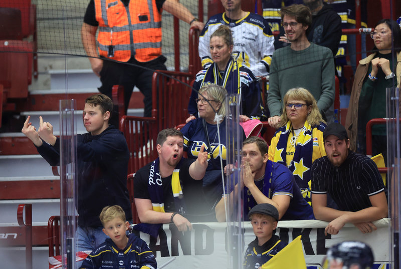 HV71:s hejarklack under bortamötet med Malmö.