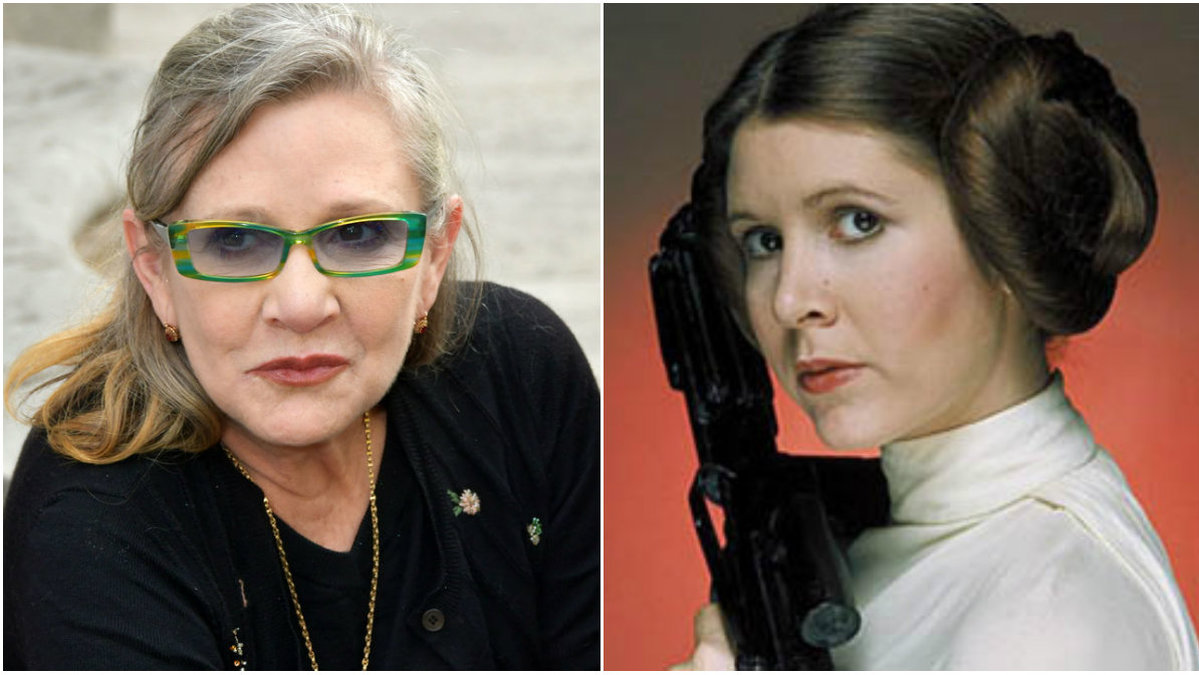 Carrie Fisher är mest känd som Prinsessan Leia i de tre äldsta Star Wars-filmerna. 