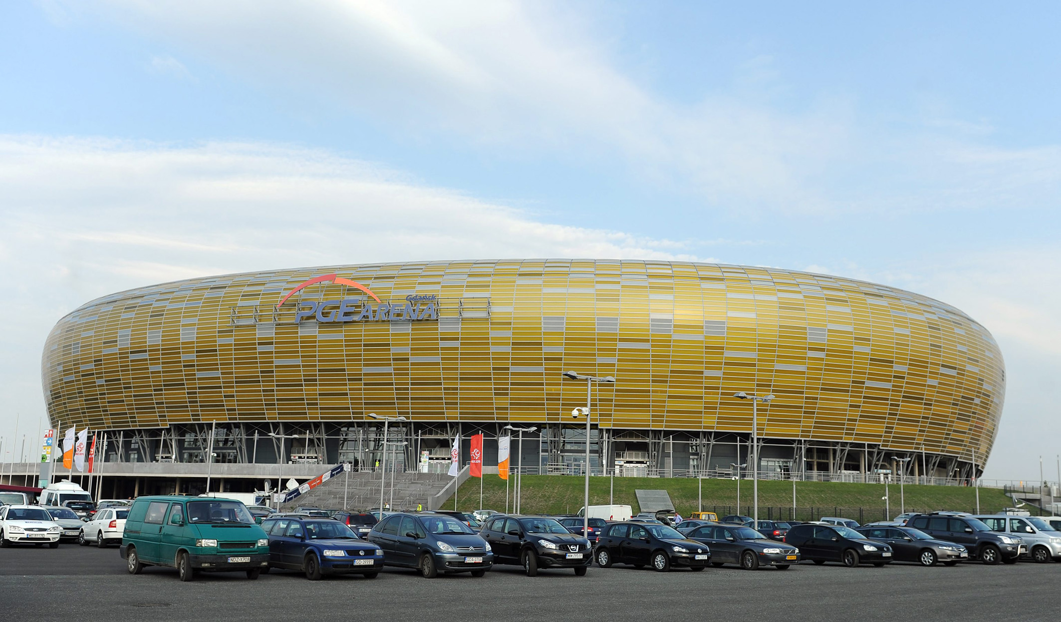 Arena Gdansk, Gdansk. Kapacitet: 40 000. Invigdes: juli 2011. Matcher: 4.