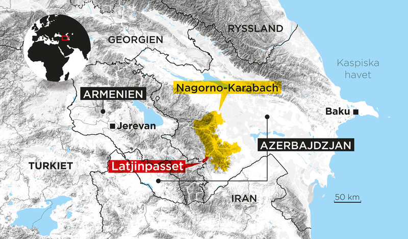 Latjinpasset förbinder utbrytarregionen Nagorno-Karabach med Armenien.