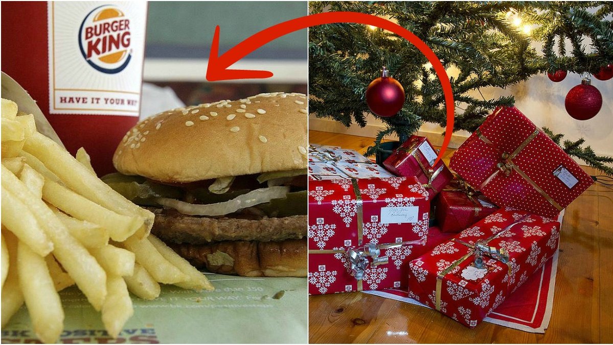 Om du får några julklappar du inte vill ha så kan du gå till Burger King.